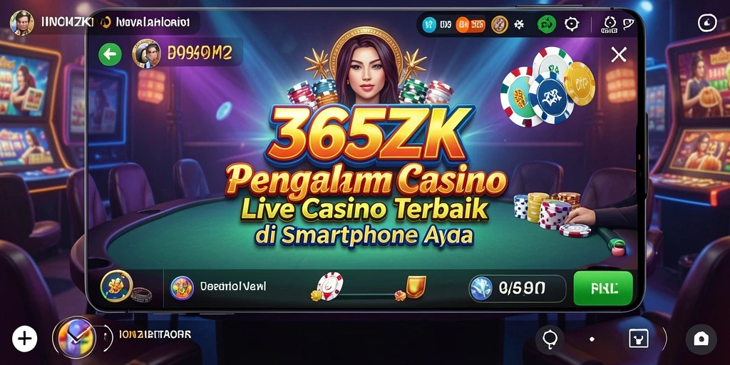 Tampilan gameplay Live Casino yang mendebarkan di 365ZK.