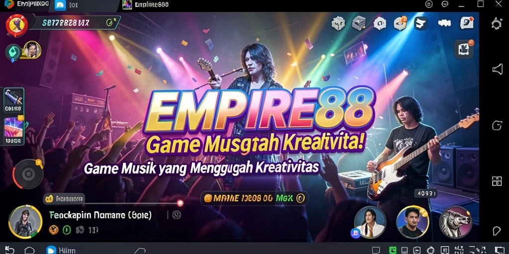 Screenshot menampilkan gameplay dari aplikasi musik interaktif.
