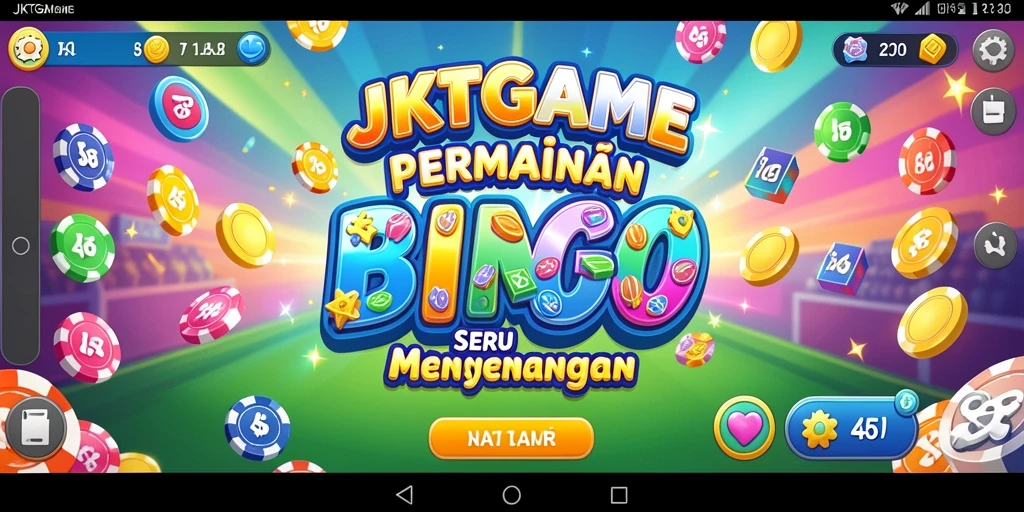 Screenshot utama JKTGAME menampilkan gameplay Bingo yang seru.