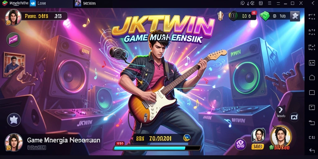Tampilan gameplay JKTWIN dengan fitur karaoke yang menarik.
