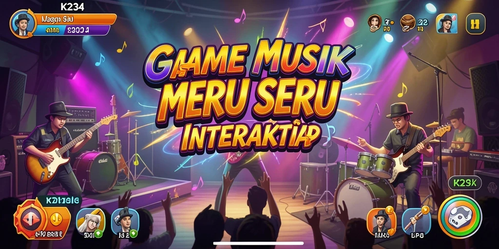 Screenshot gameplay K234 menampilkan pengguna yang asyik bermain musik.