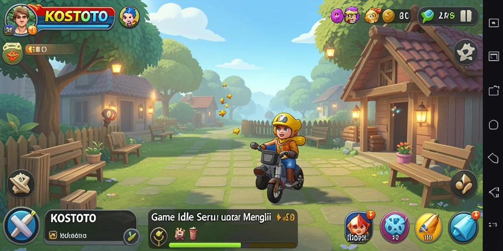 Tampilan gameplay KOSTOTO yang menarik dan penuh warna.