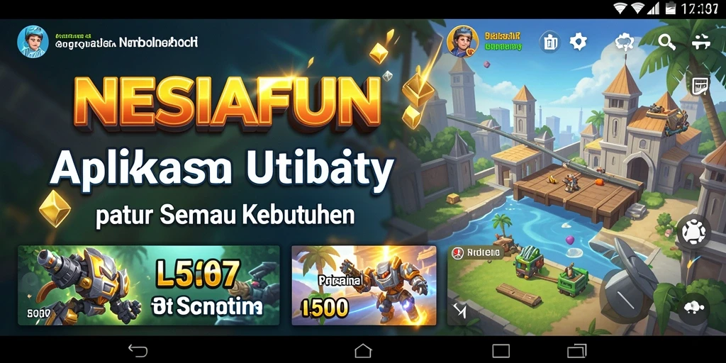 Tampilan antarmuka pengguna NESIAFUN yang sederhana dan fungsional.