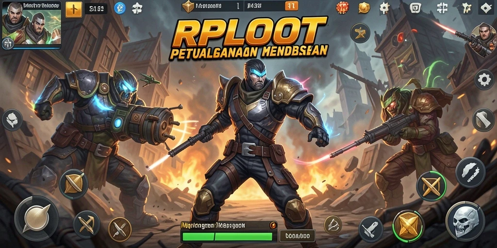 Screenshot RPLOOT menampilkan aksi intens dalam pertempuran yang mendebarkan.