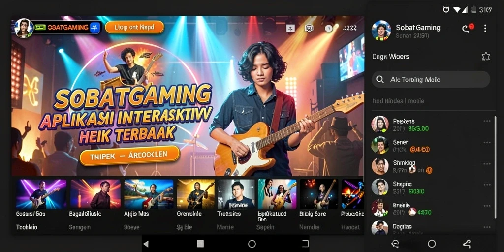 Screenshot SOBATGAMING yang menunjukkan gameplay musik yang interaktif dan menarik.