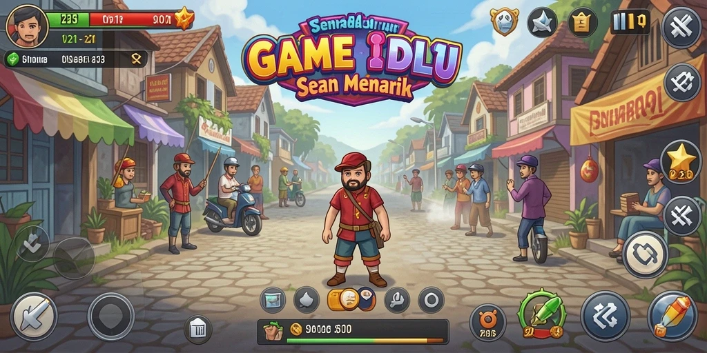 Tampilan gameplay V21 dengan karakter yang aktif dan menarik.