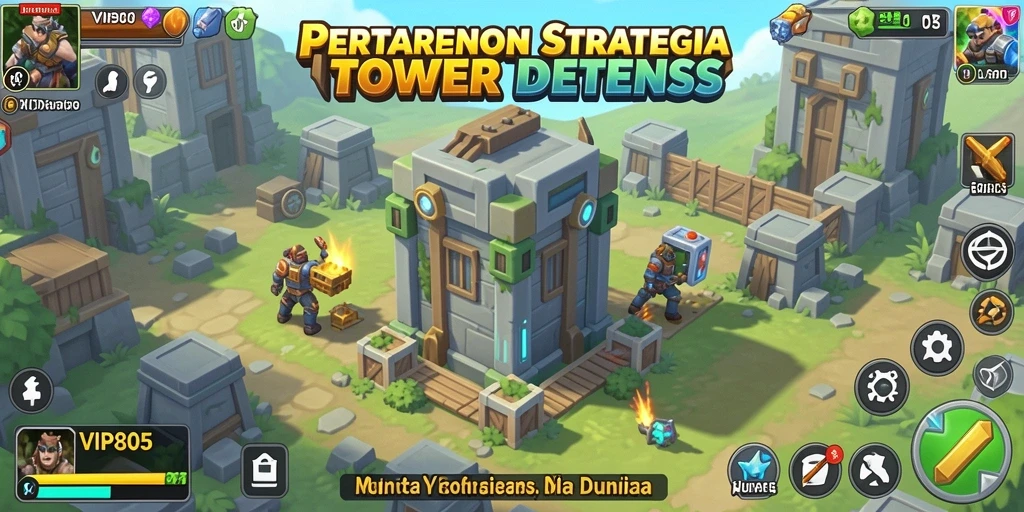 Tampilan seru gameplay Tower Defense di VIP805 menyajikan aksi strategis.