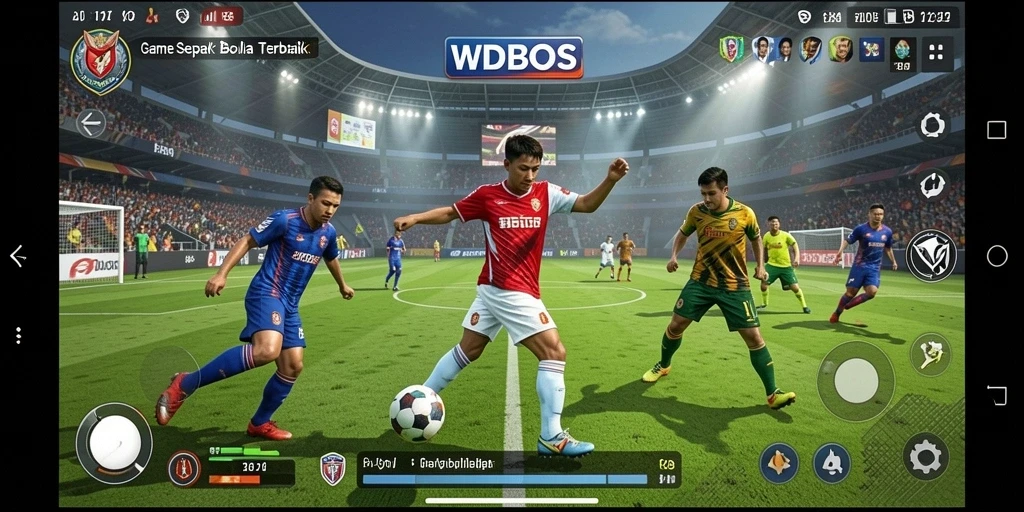 Screenshot WDBOS menampilkan aksi menegangkan di lapangan sepak bola.