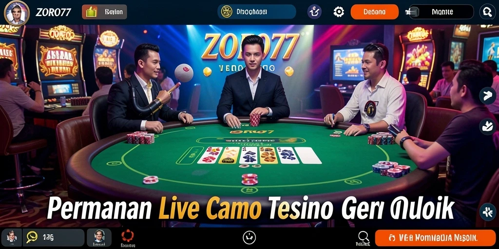Tampilan gameplay ZORO77 yang menarik dan interaktif dalam Live Casino.